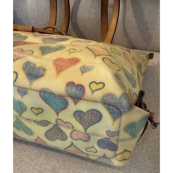 VINTAGE DOONEY & BOURKE Sweetheart Collection Scribble Heart Charm Shoulder Bag - Picture 11 of 16